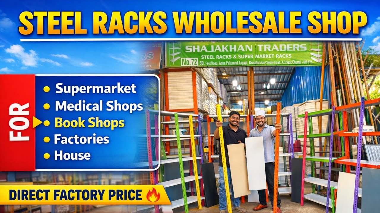 Steel Racks Wholesale Market | வீடு, கடை, Super Market அனைத்துக்கும், மொத்த விலையில் Steel Racks