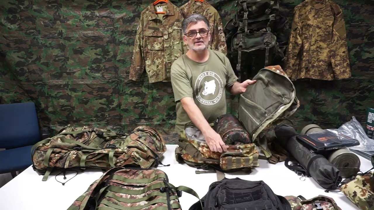 SURVIVAL HANS zaino militare esercito italiano in italiano per 