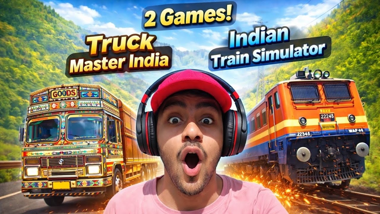 Trying 2 indian simulator games 🙀 | Truck masters india | Indian train simulator 