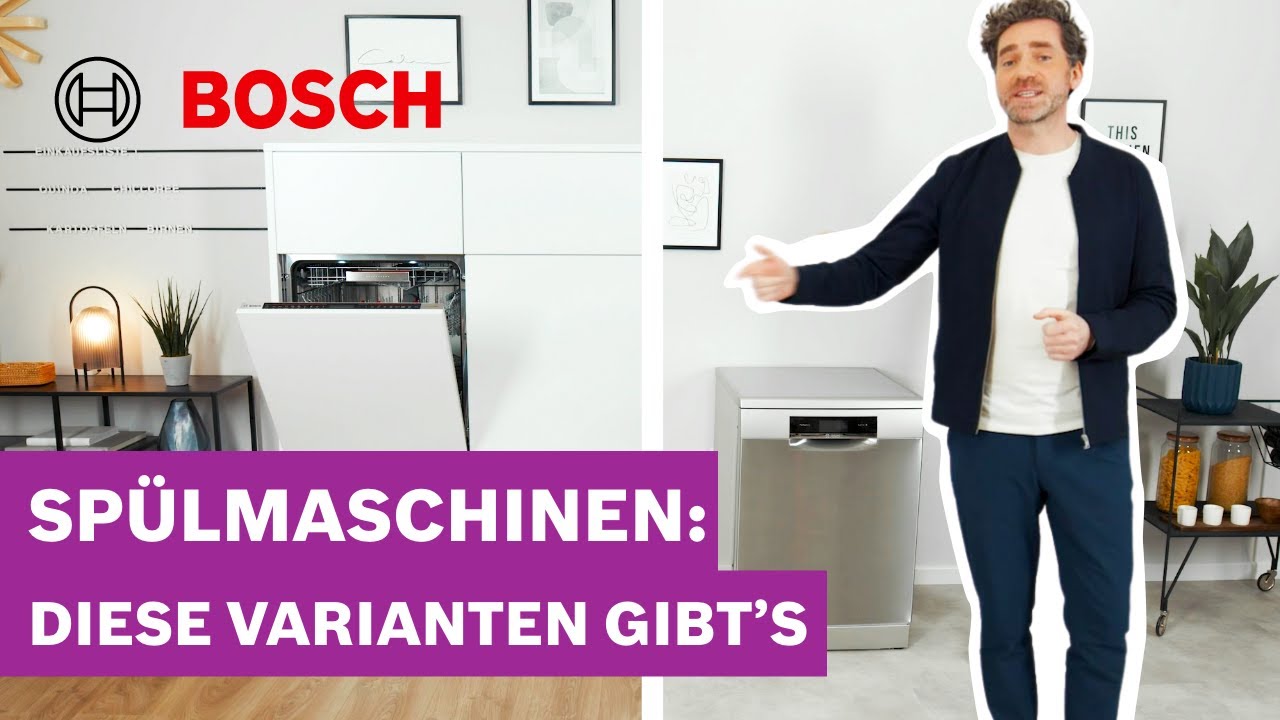 Sp&uuml;lmaschinen: voll- & teilintegriert, untergebaut, freistehend? Die Bauformen | Bosch Sp&uuml;lmaschinen