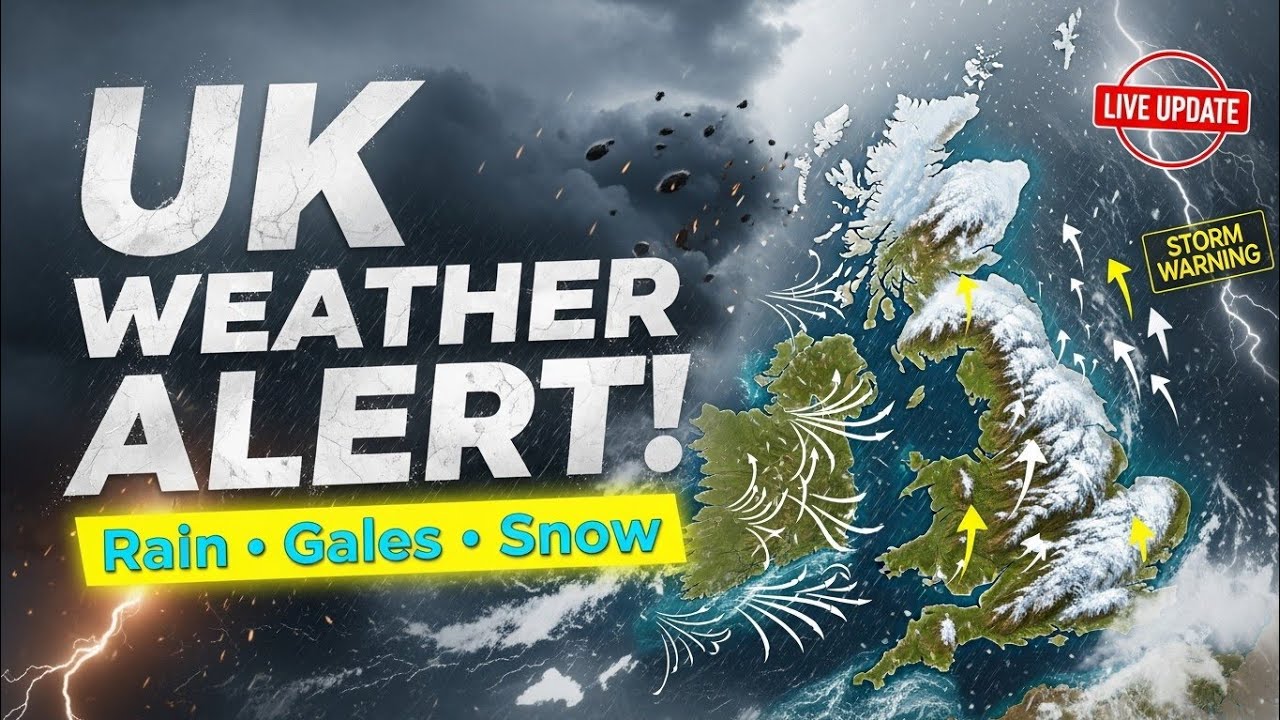 UK Weather Emergency: Heavy Rain, Gales & Hill Snow – Live Storm Update!