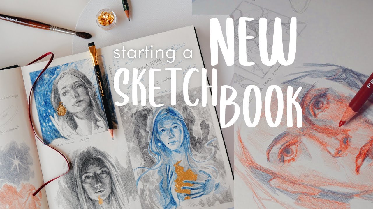 starting a NEW sketchbook ✦ Hahnemühle D&S, painting ideas & portrait concepts for the first page