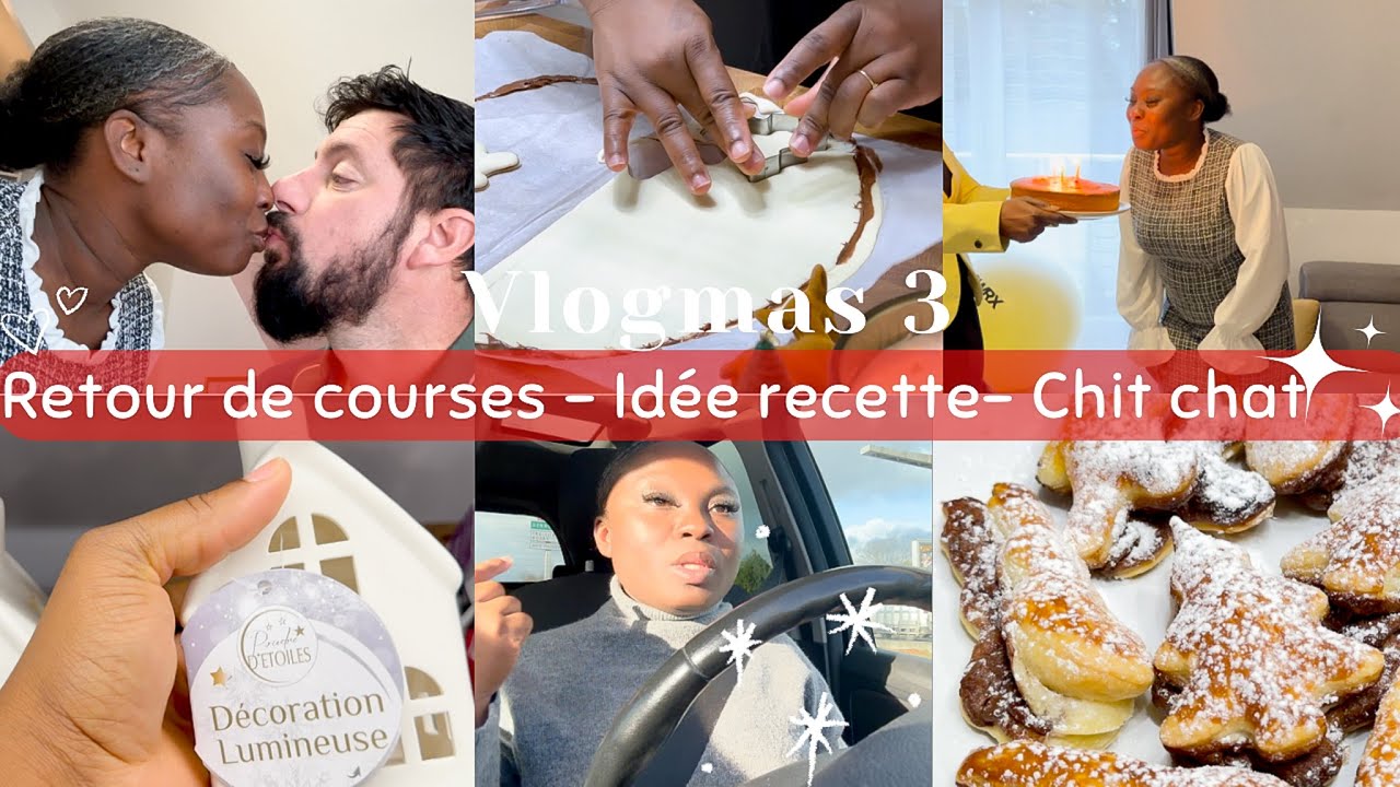 ✨🎄Vlogmas 3: Sauver notre mariage| Idée recette Noël| Retour de courses