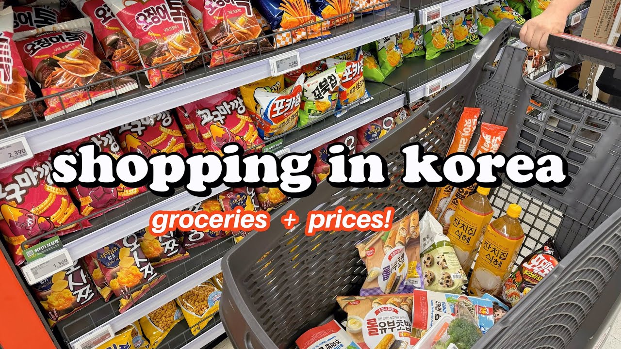 shopping in korea vlog 🇰🇷 food at supermarket with prices 🥦 cooking & snacks unboxing