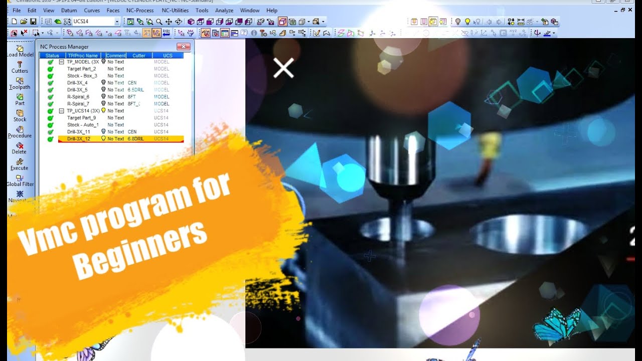 Vmc program training for beginners @cimatron E