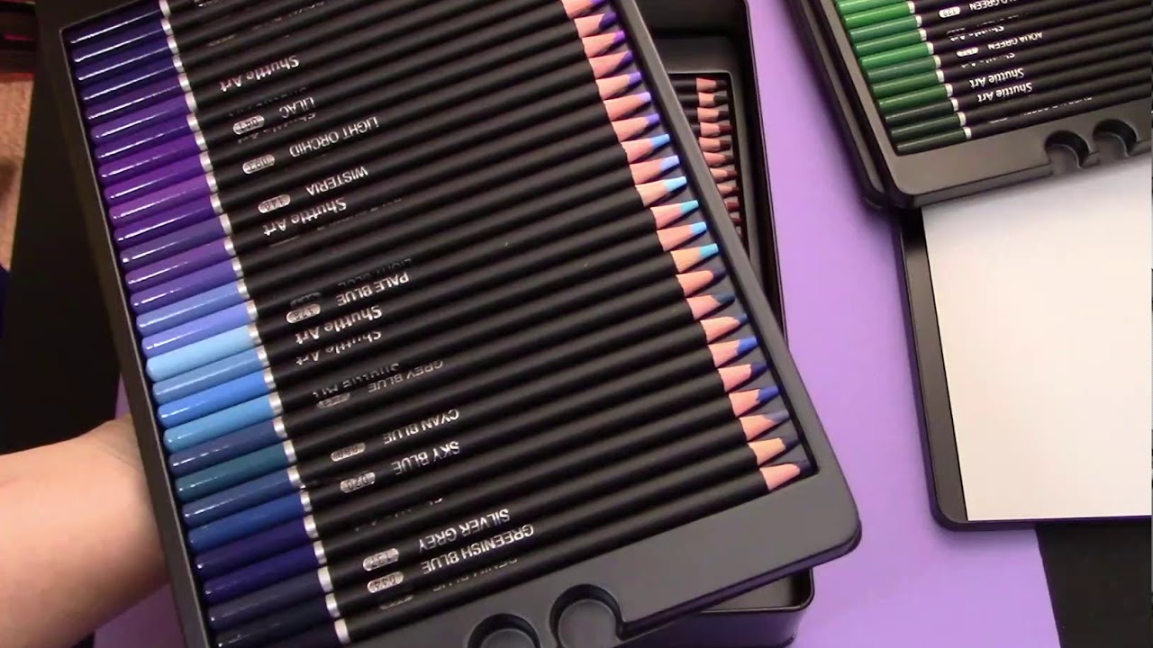 Review Shuttle Art Soft Core 174 Colors Pencils Set