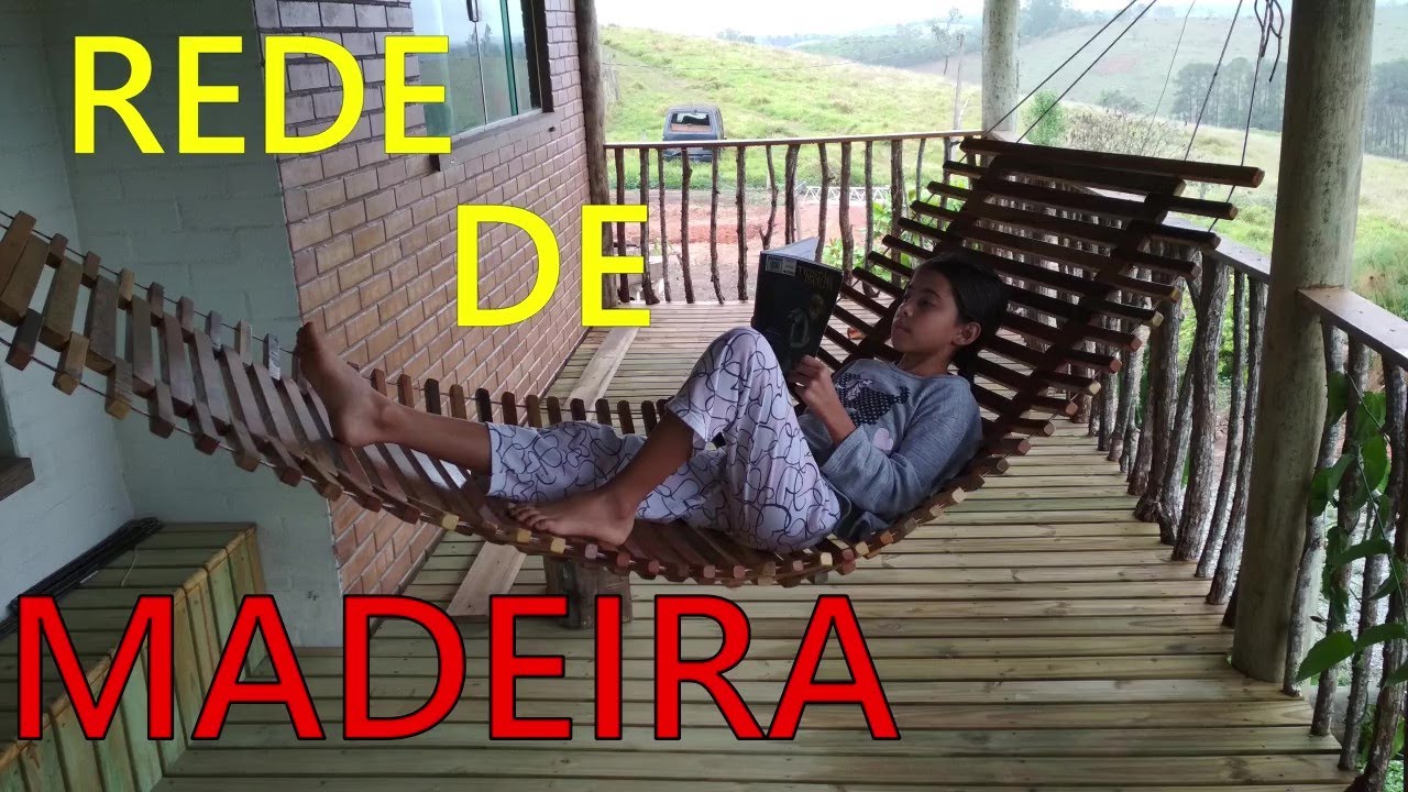 Como fazer uma rede de madeira/How to make a wooden hammock