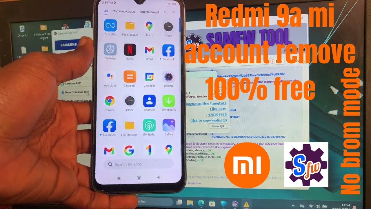 XIAOMI REDMI 9a (M2006C3LG) MI account remove 100% free with samfw (2024 method )