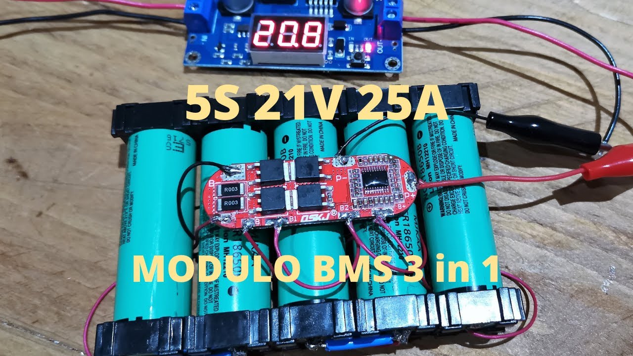 5S 21V 25A modulo BMS 3 in 1