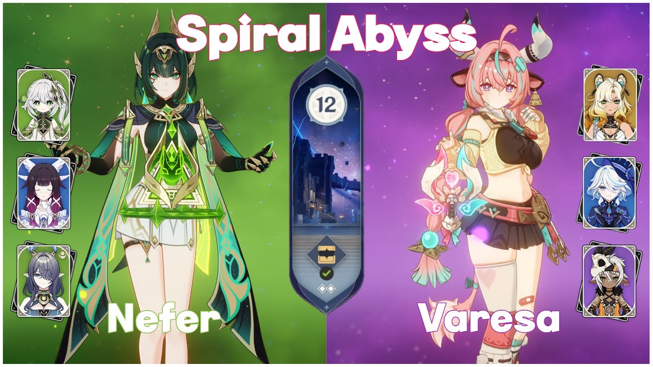 Nefer Lunar Bloom & Varesa | Spiral Abyss | Genshin Impact 6.3
