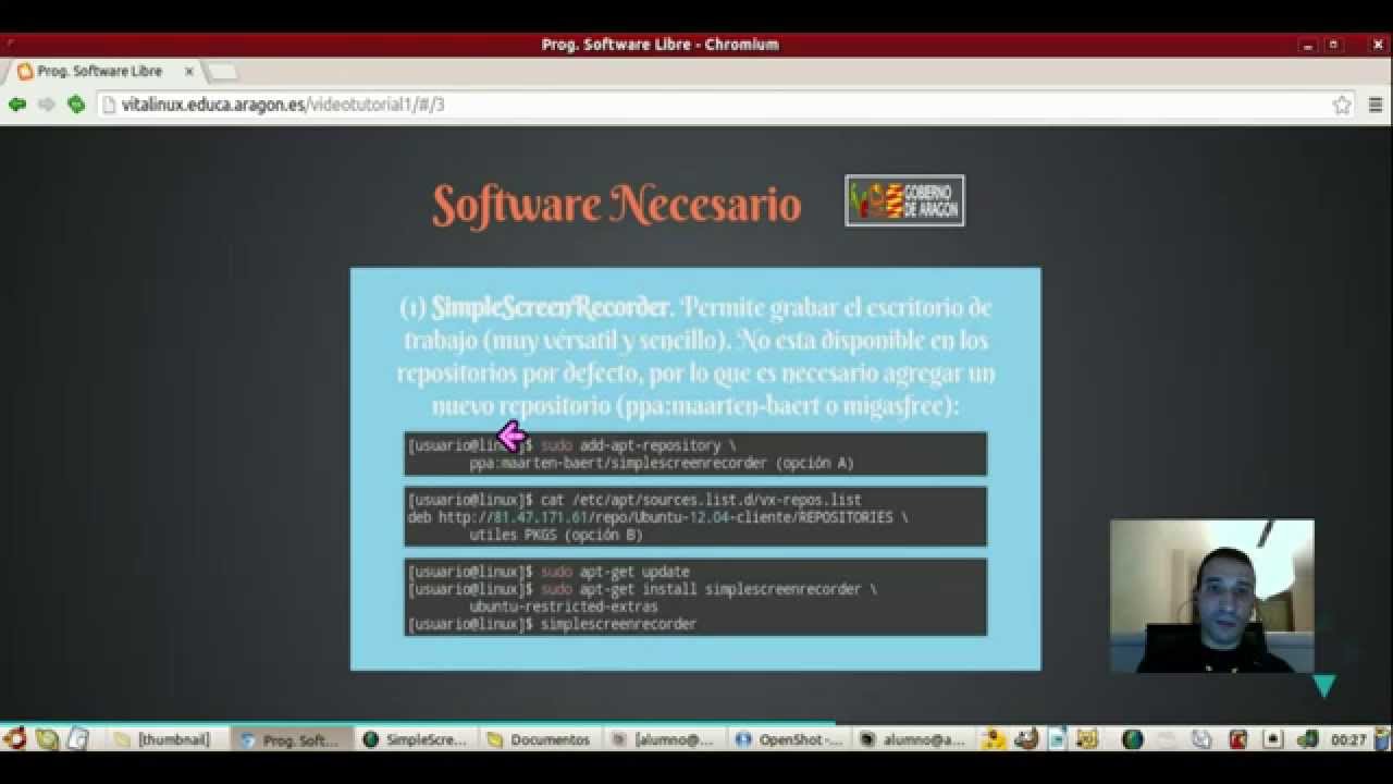 Como Crear Videotutoriales - Vitalinux - Ubuntu - Videotutorial1