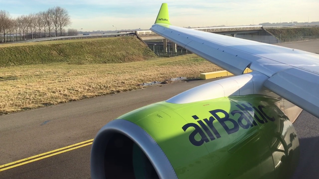 *Full revers* AirBaltic CS300 (YL-CSB) Amsterdam - Riga