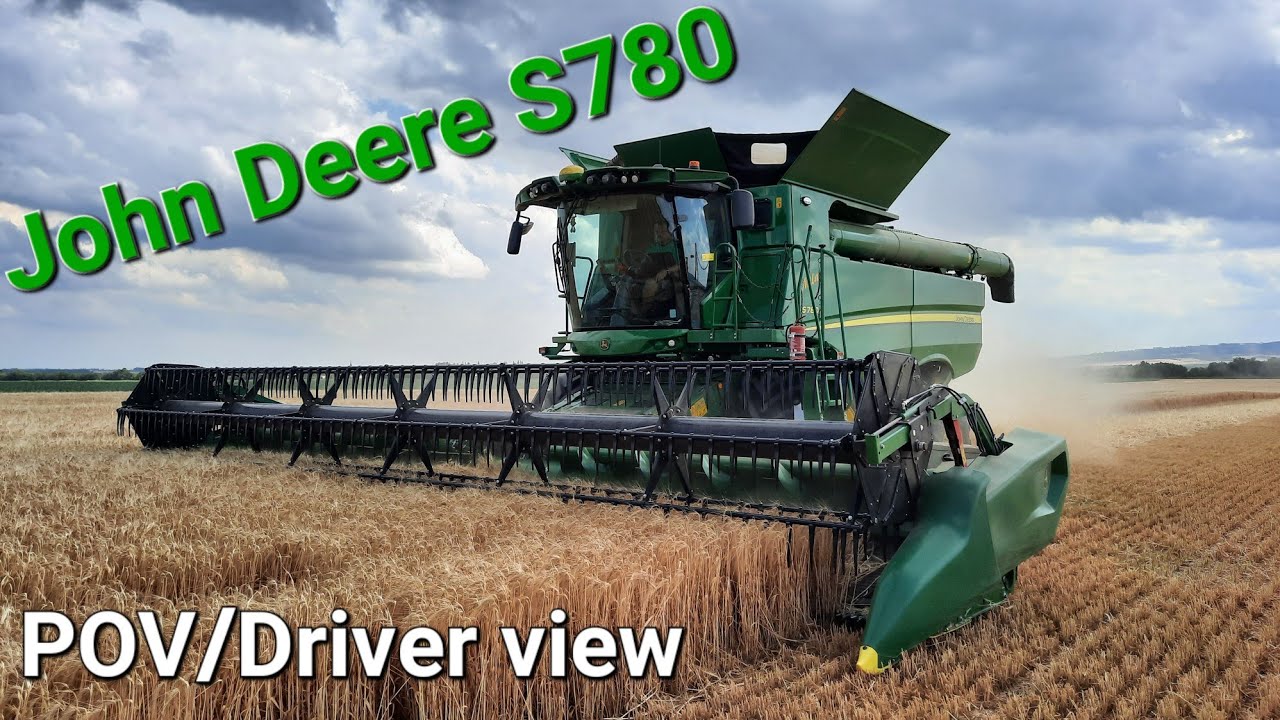 Fungl nová S780tka při sklizni jarního ječmene | POV/Driver view