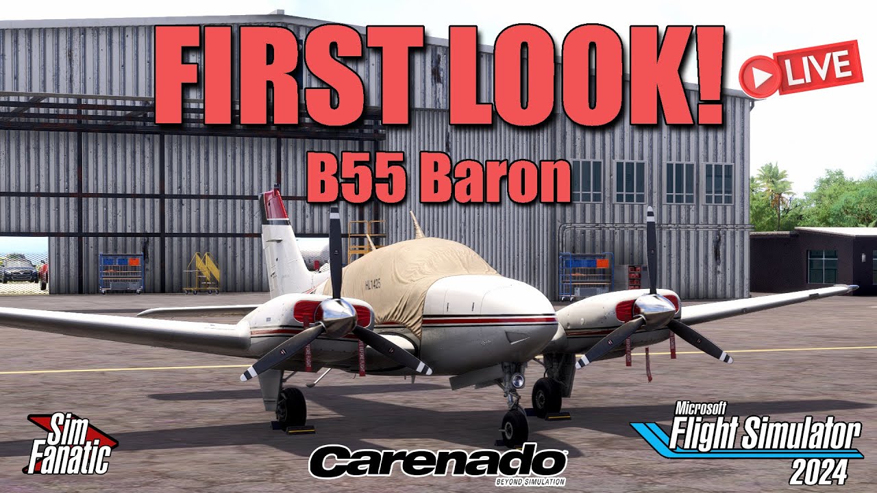 Live | ✈️ FIRST LOOK at the Carenado B55 Baron! ✈️ | Key West | MSFS 2024 | Real GA Pilot