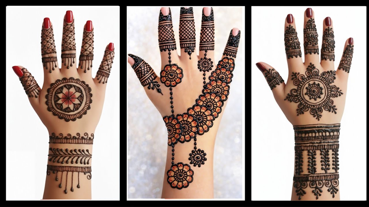 Arabic Back Hand Mehndi Designs  Simple & Elegant Pattern