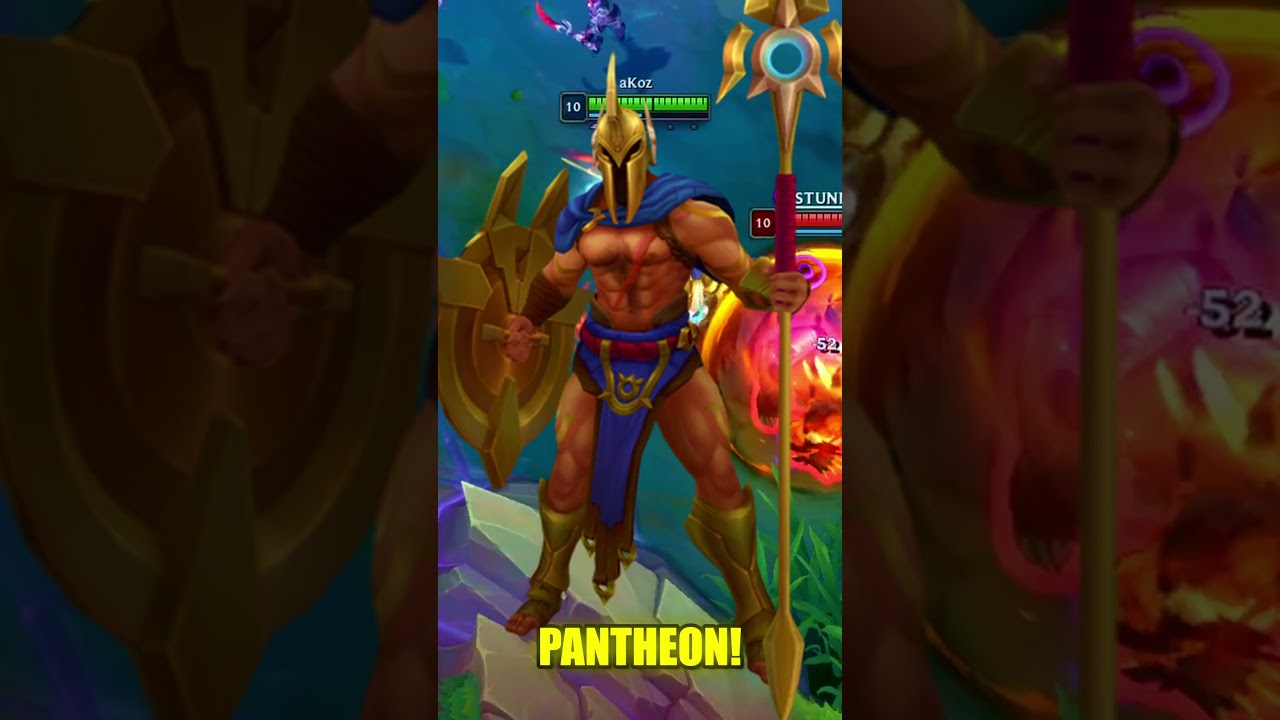PANTHEON NA KAŻDĄ  ROLĘ??? #ligalegend #leagueoflegends #leesin #trollpick #offmeta #hehe #pantheon
