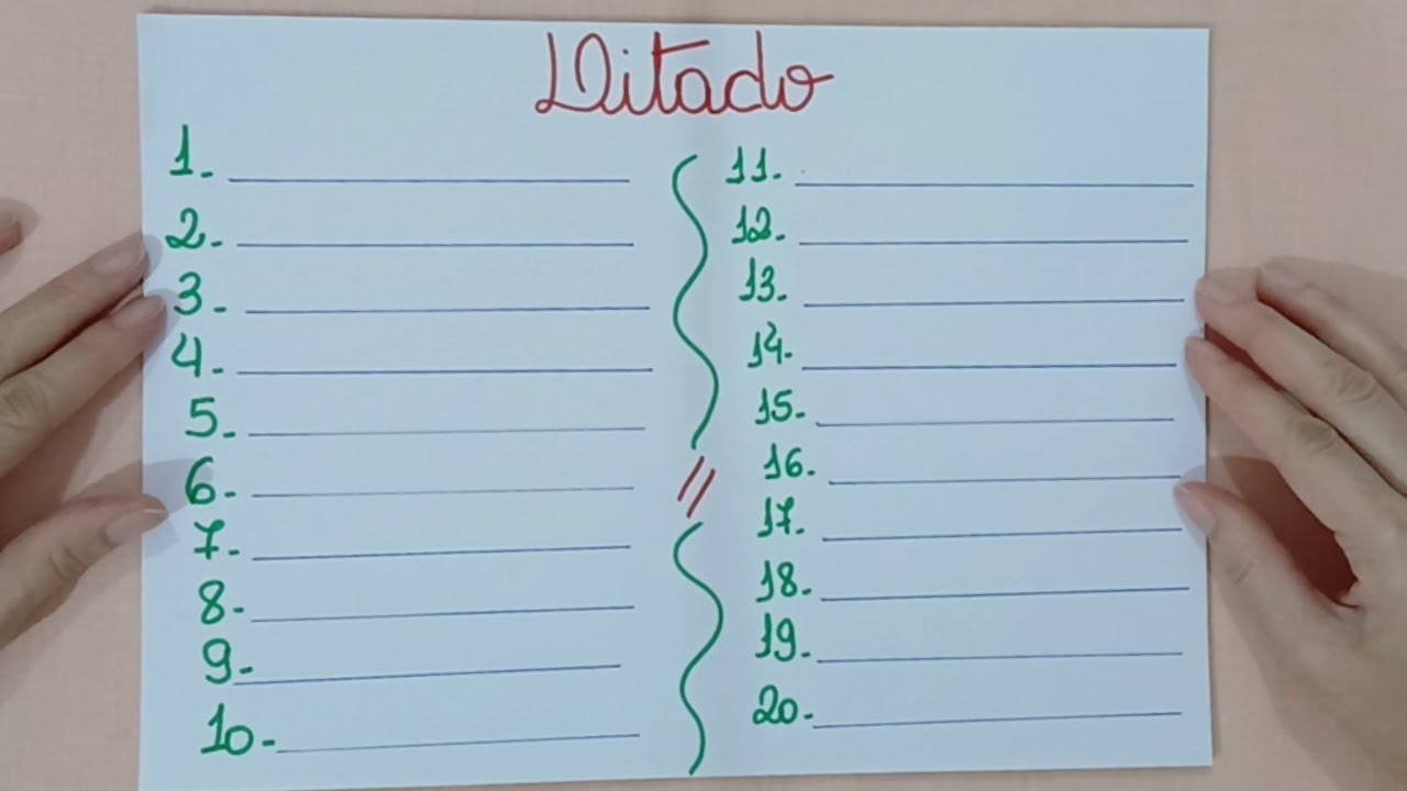 Ditado de Palavras - Escreva corretamente - Aula de Português - Alfabetização - EJA