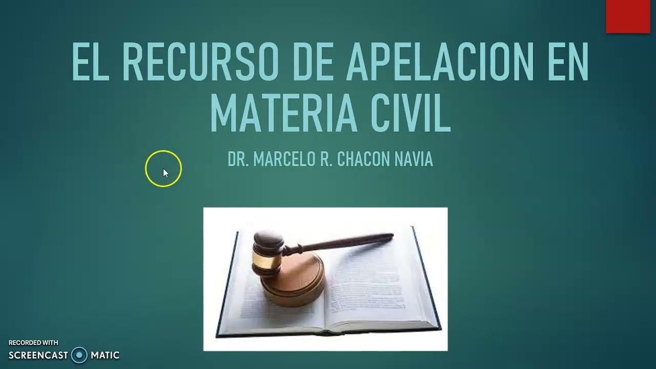 LA APELACION EN MATERIA CIVIL