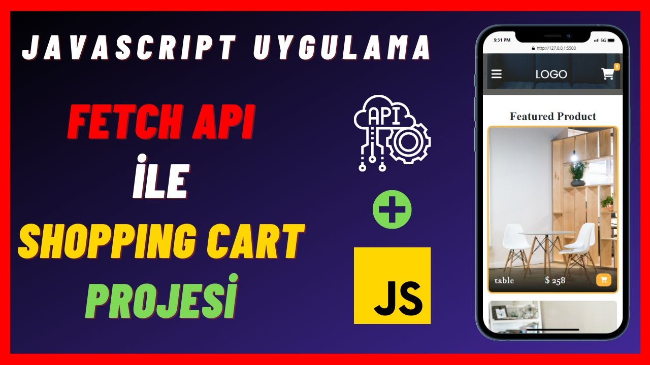 Fetch API ile Shopping Cart (Alışveriş Sepeti) - JavaScript &Ouml;rnekleri