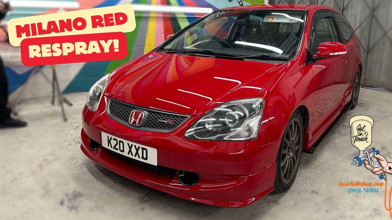 Vandalism is horrible - Honda Civic Ep3 TypeR Full Respray in Milano Red