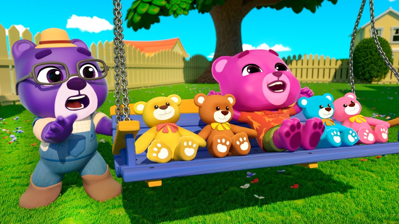 Teddy Plays on the Swing | Playground Song for Kids | GummyMoo Nursery Rhymes