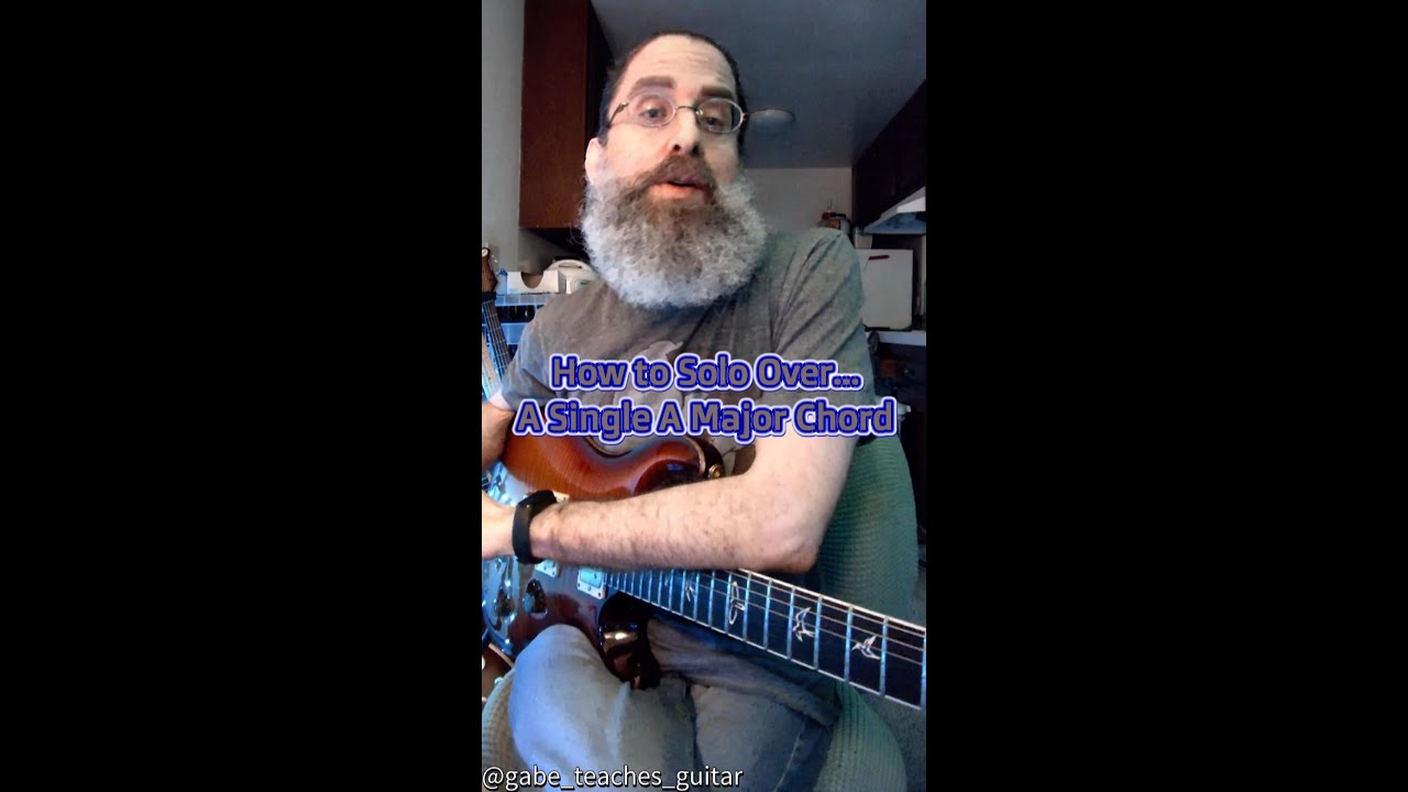 How To Solo Over..a Single A Chord #guitar #guitarlesson #scales #improv #jamband #jazz #rock #blues