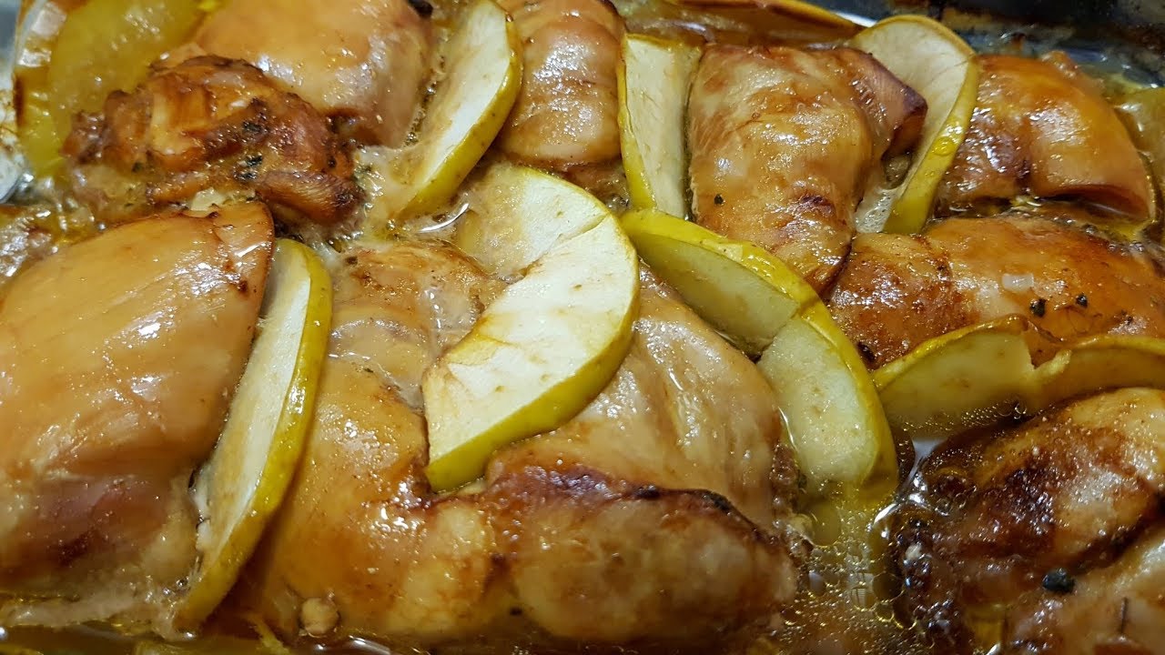 КАК ЖЕ ЭТО ВКУСНО !!! ПРОСТО ДОБАВЬТЕ ЯБЛОКО // КУРИЦА С ЯБЛОКОМ В ДУХОВКЕ