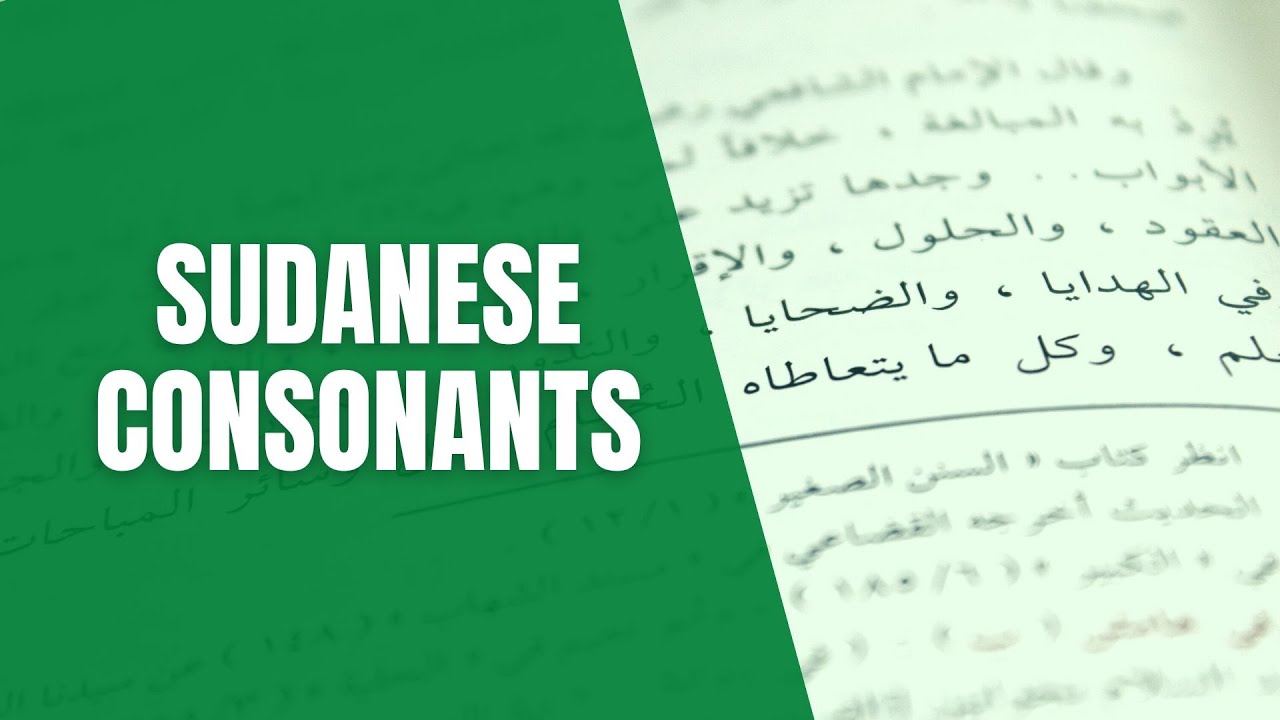 Consonants in Sudanese Arabic