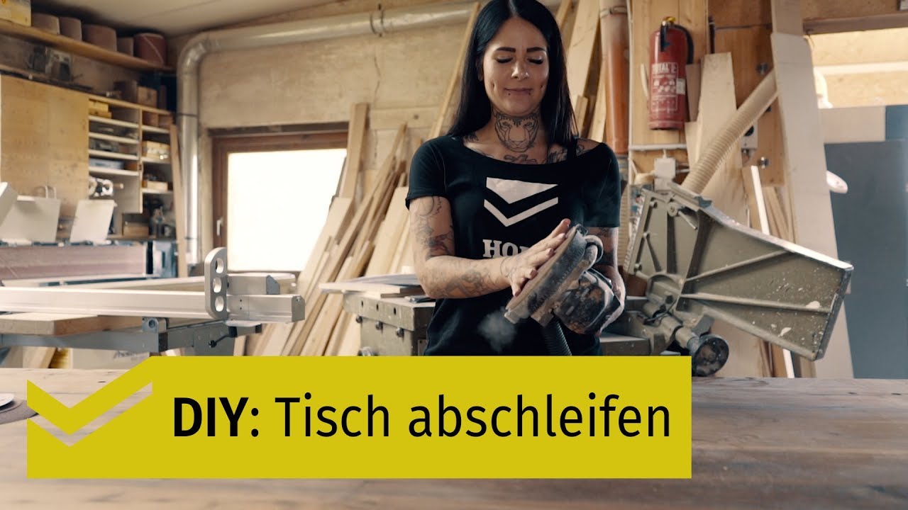 Tischplatte/ Holz-Platte schleifen - richtig gemacht [HOLZPILOTEN]