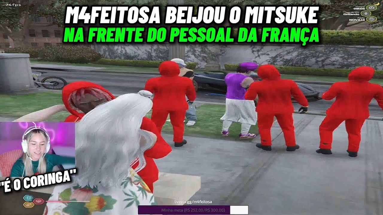 REAÇÃO DA M4FEITOSA FELIZ EM VER O CONNOR E BEIJANDO O MITSUKE NA FRENTE DA FRANÇA