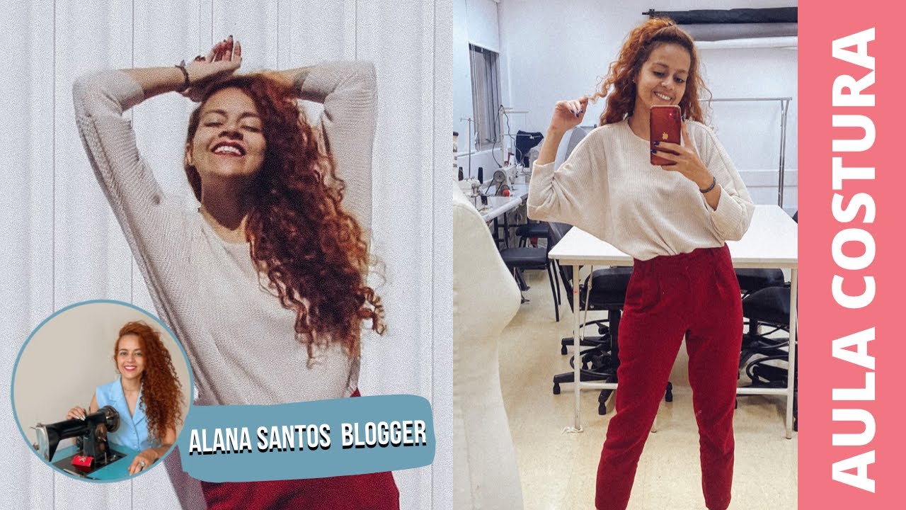 Aula completa blusa morcego molde e costura Alana Santos Blogger