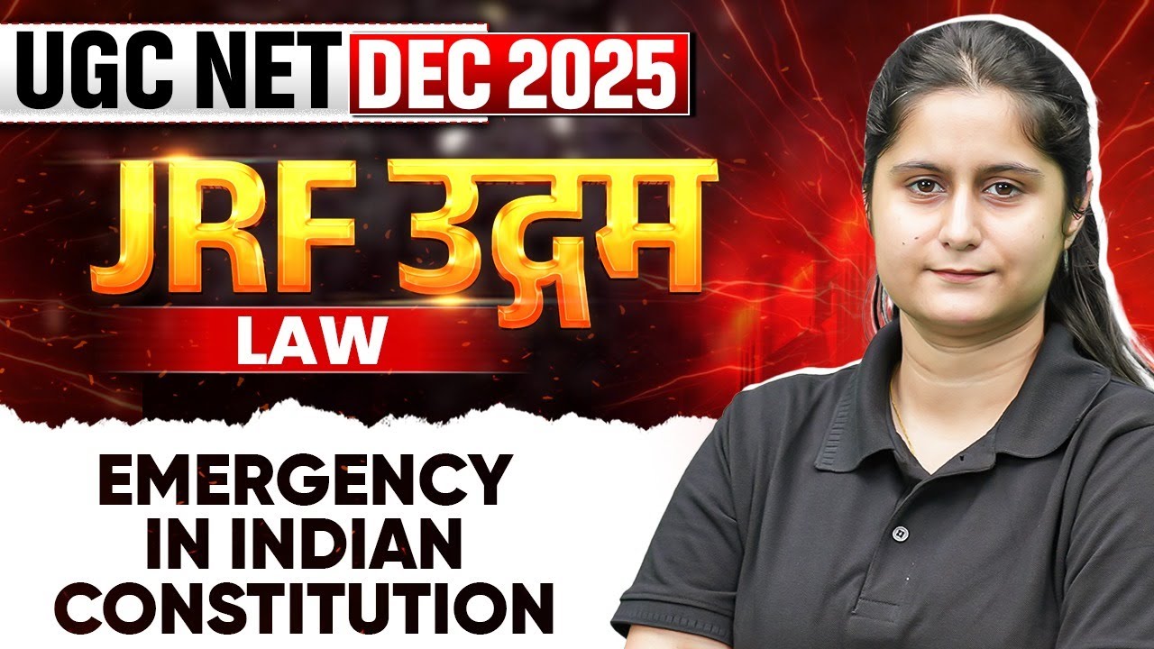 UGC NET Dec 2025 Law | Emergency In Indian Constitution | UGC NET Law | Tripti Mam