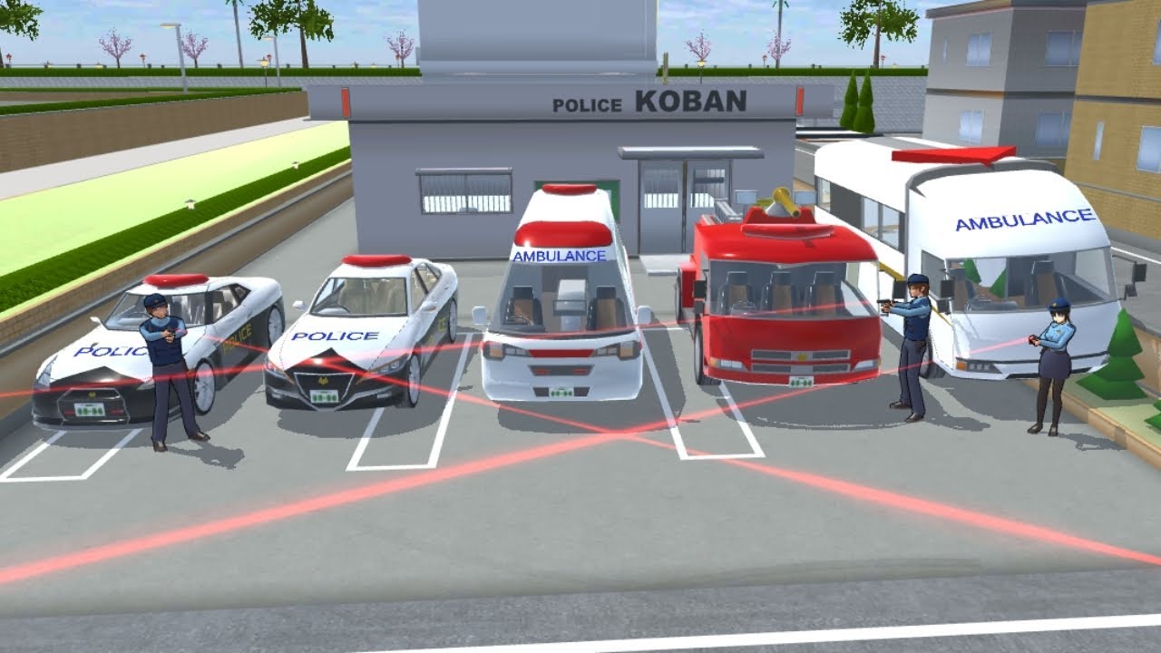 Shift all Emergencies Cars🚓🚔🚒🚑 from Park to Police Koban Station ⛽