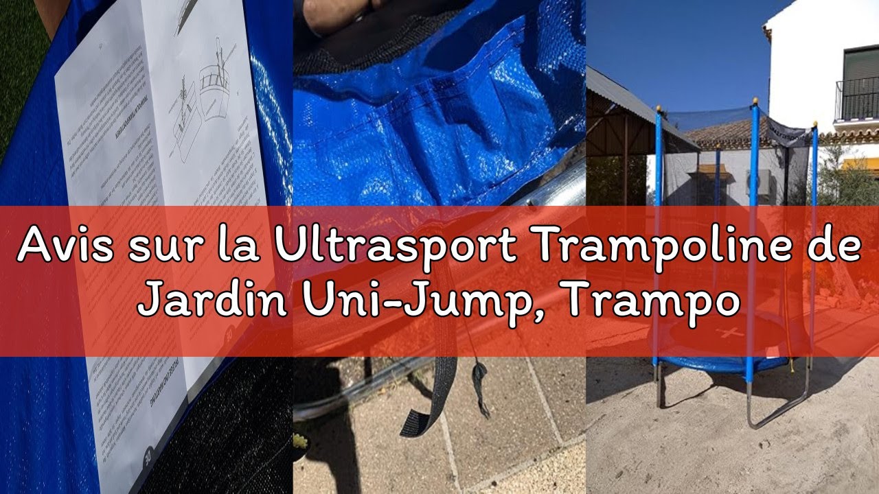 Avis sur la Ultrasport Trampoline de Jardin Uni-Jump, Trampoline pour Enfants, Ø 183 cm, Set de Tram