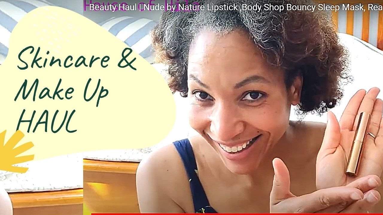 Beauty Haul | Nude by Nature Lipstick ,Body Shop Bouncy Sleep Mask, Real Techniques Eyeshadow Kit
