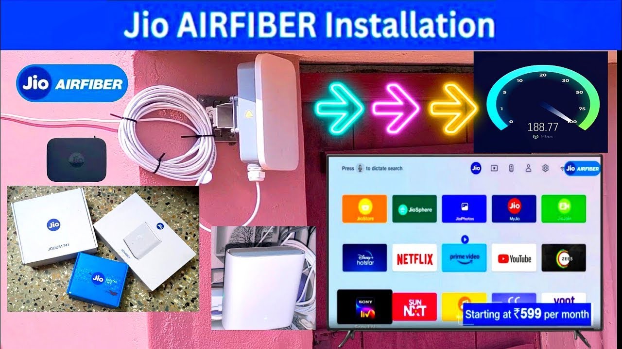 Jio airfiber installation and review in tamil🔥  6 month plan😯live speed test 💯   unlimited 5G