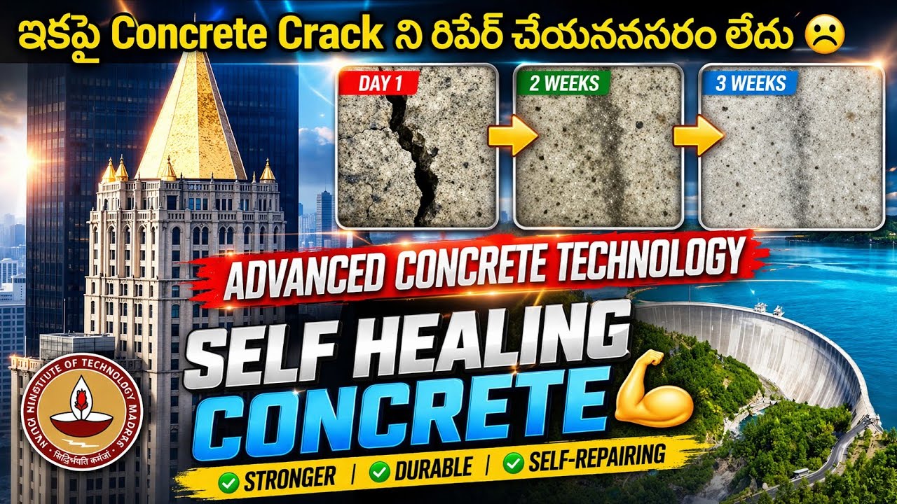 Self healing concrete|Working Mechanism|Advantages|Concrete Technology