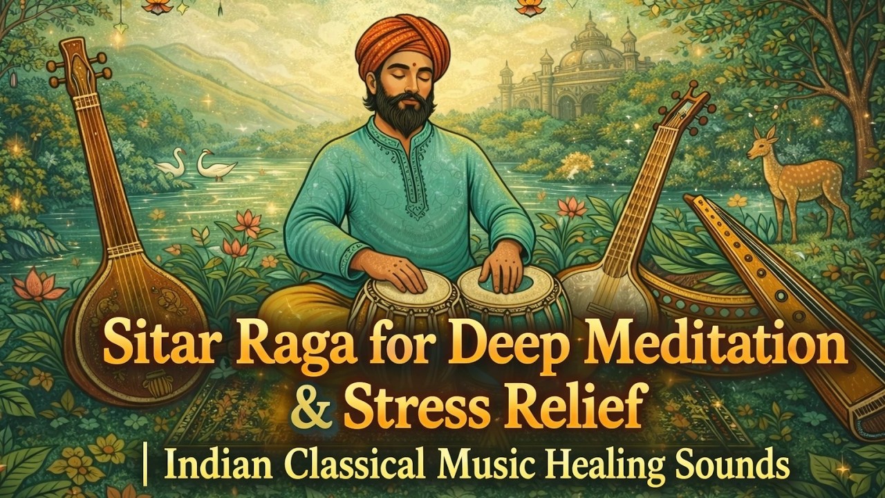 Sitar Raga for Deep Meditation & Stress Relief | Indian Classical Music Healing Sounds