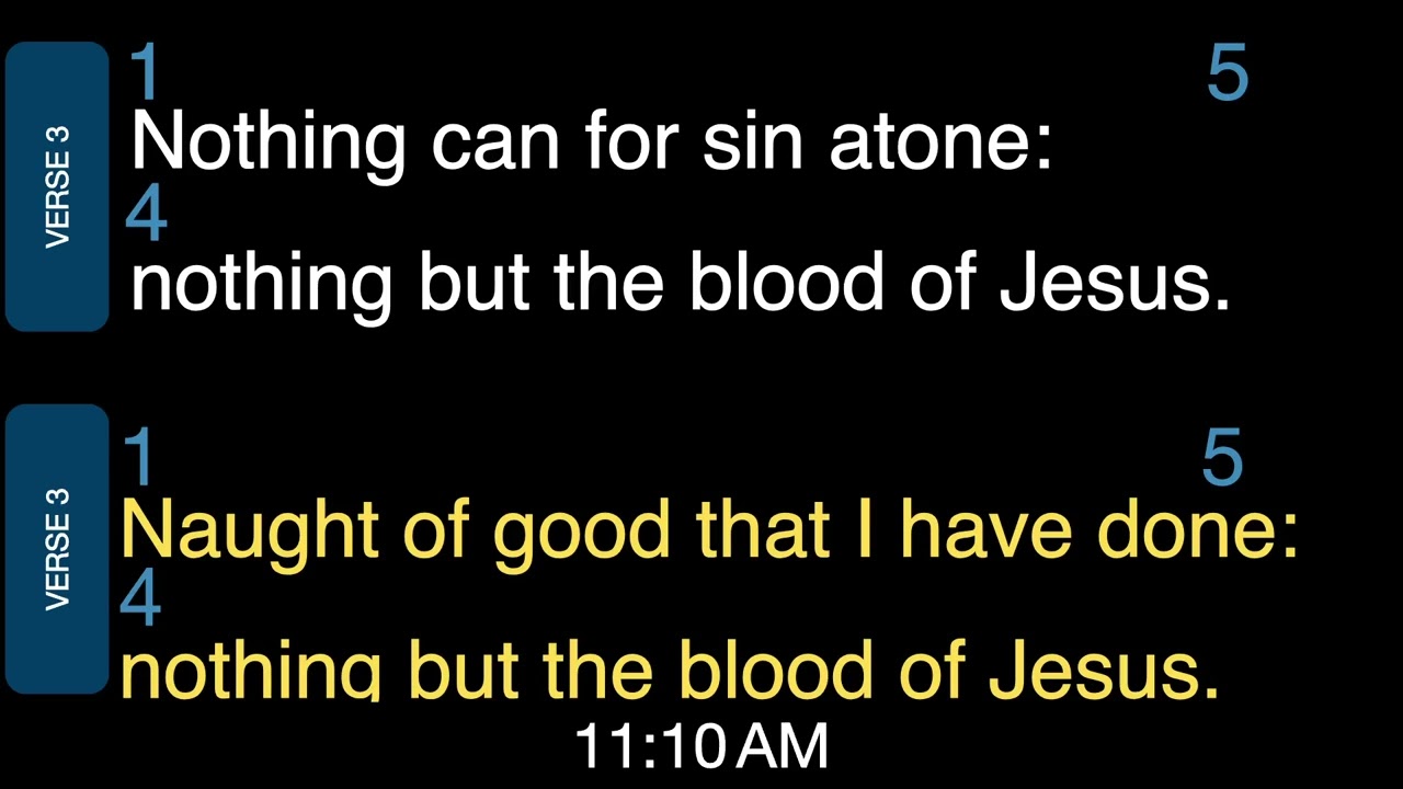 Nothing But/The Blood - C (Cues Track)