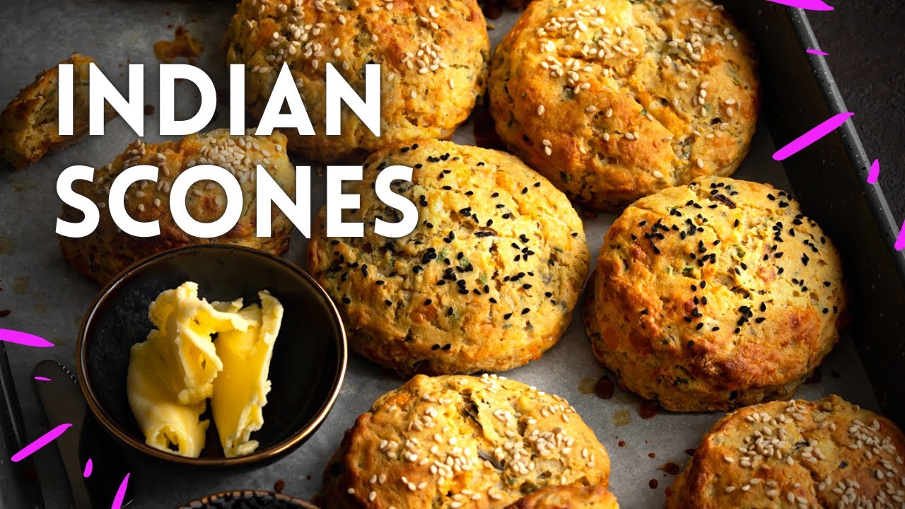 MASALA CHEESE SCONES - Indian Scone recipe - No eggs! | Sanjana.Feasts