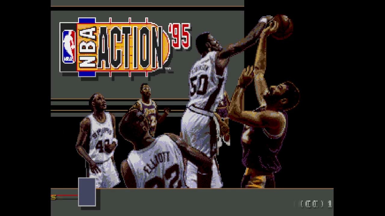 NBA Action 95 - Sega Genesis gameplay - Seattle Sonics vs. Miami Heat