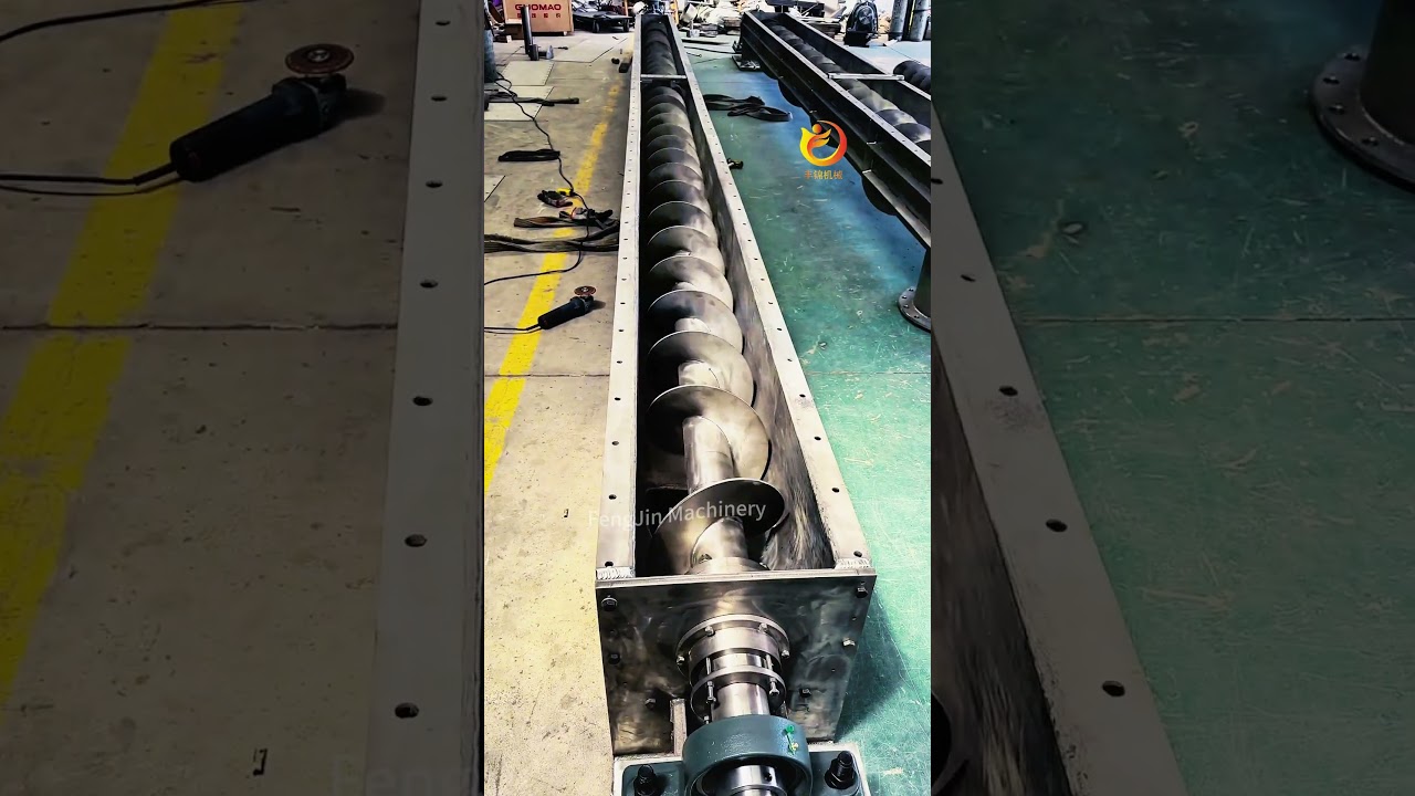 Customized U-shaped screw conveyor. #screwconveyor