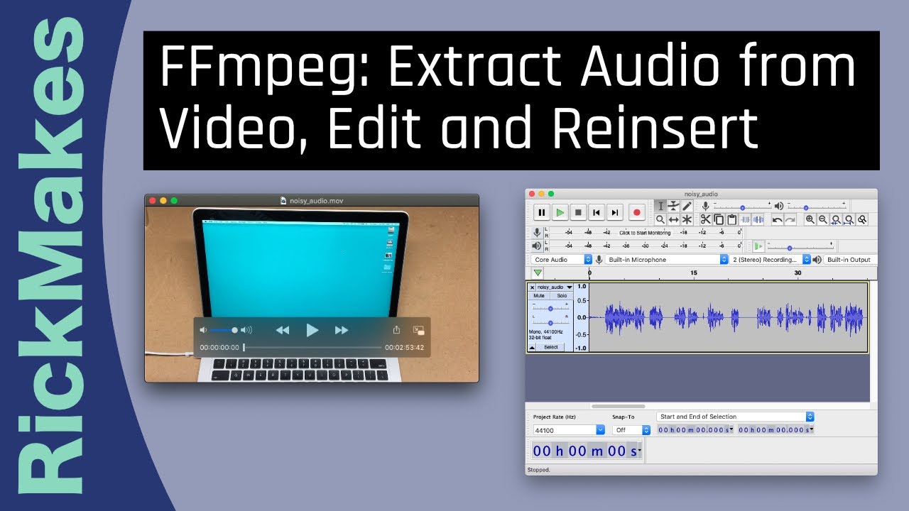 FFmpeg: Extract Audio from Video, Edit and Reinsert
