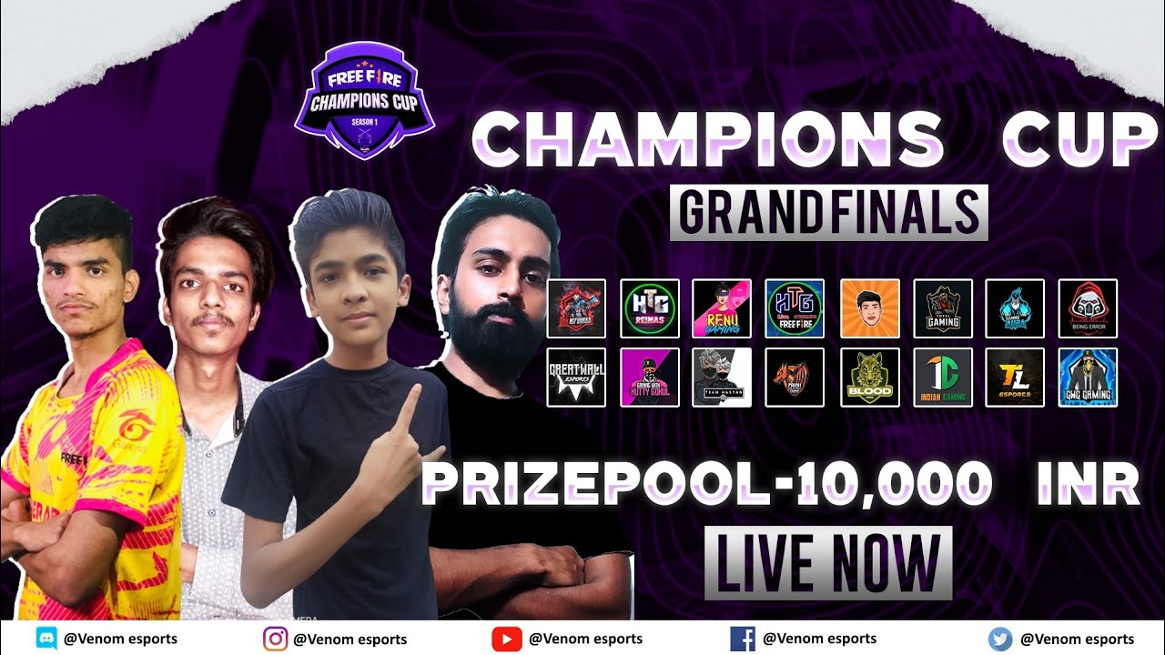 Champion Cup Season1 2021 |  Grand Final |  @Free Fire Esports India | Prize Pool 10,000-/-