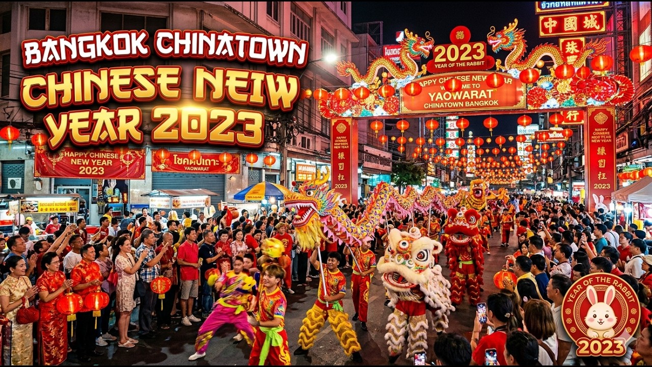 Thailand's biggest Chinese New Year 2023 celebrations in Bangkok's Chinatown. CNY2023