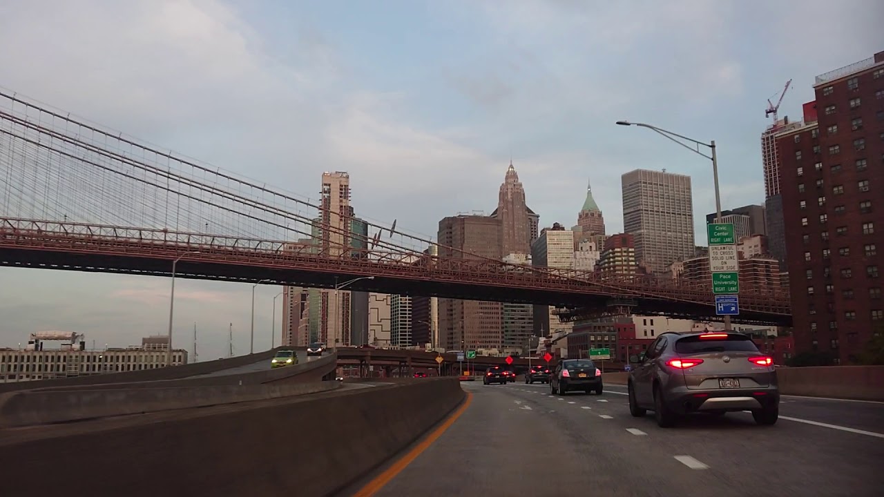 Driving New York City NYC FDR South and West Side Highway North - 2019, August 22