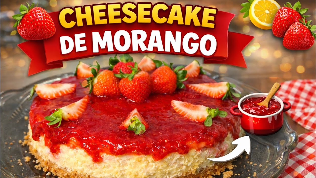 Esse Cheesecake de Morango Derrete na Boca | Receita Irresistível