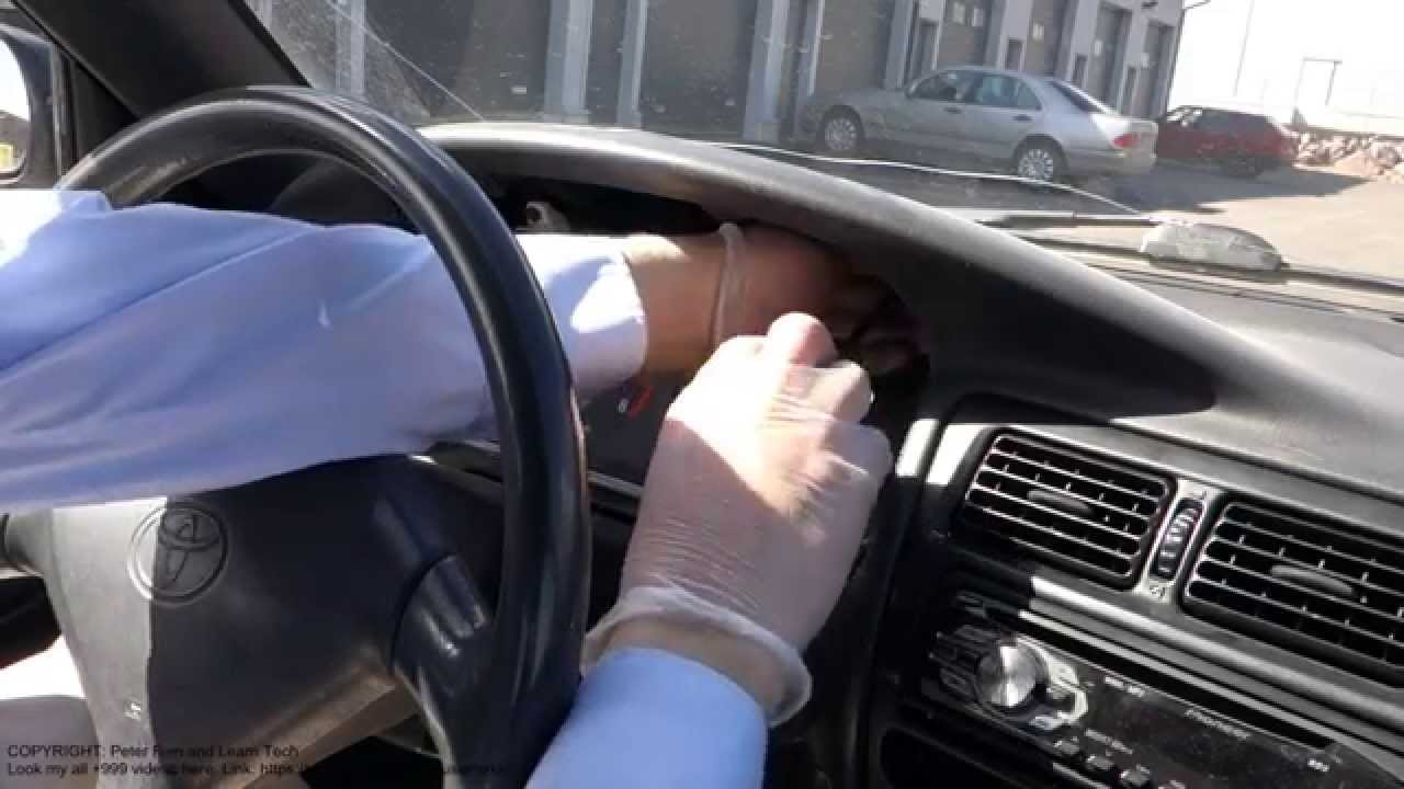 How to replace bulbs in dashboard Toyota Corolla years 1990 to 2002