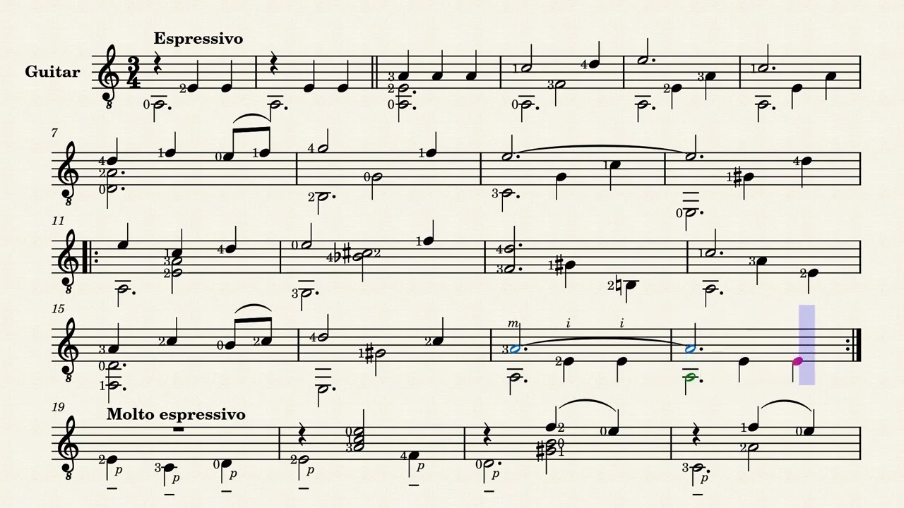 Catalan traditional song (guitar sheet music)