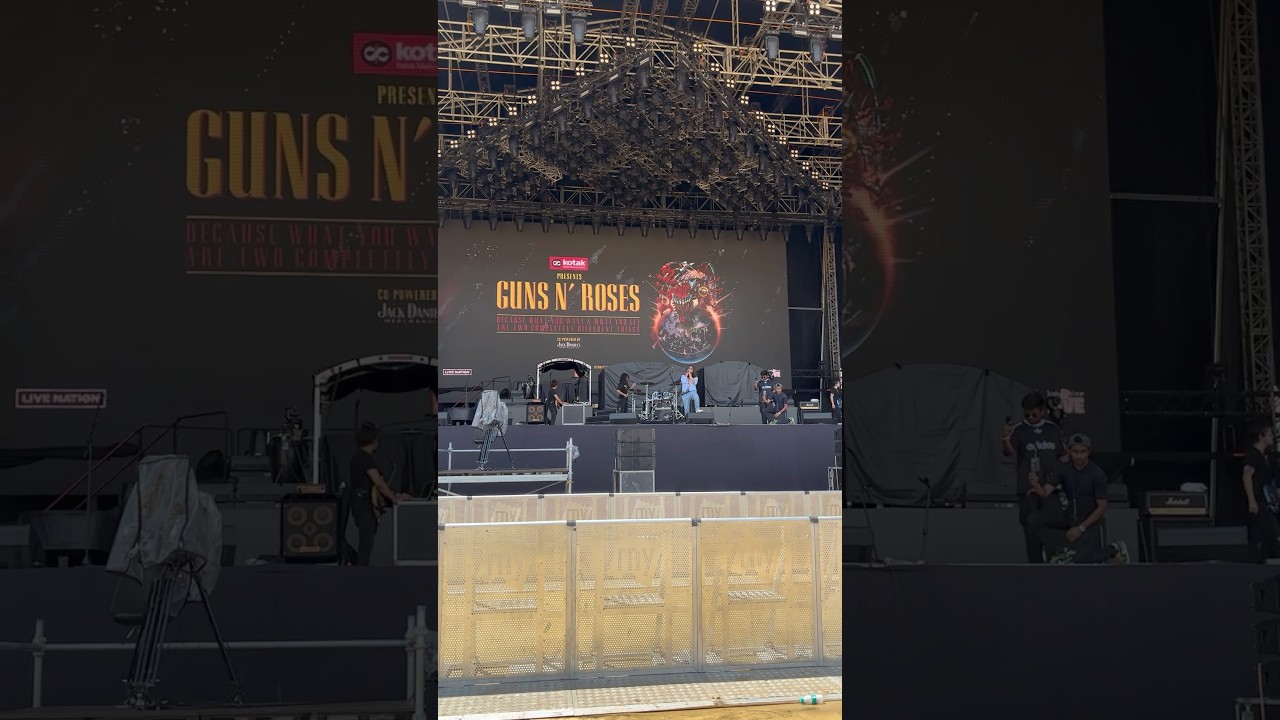 &ldquo;This Is a Sound Check&rdquo;, at Guns N&rsquo; Roses concert, Mumbai, 2025, Girish Pradhan #gnfnr